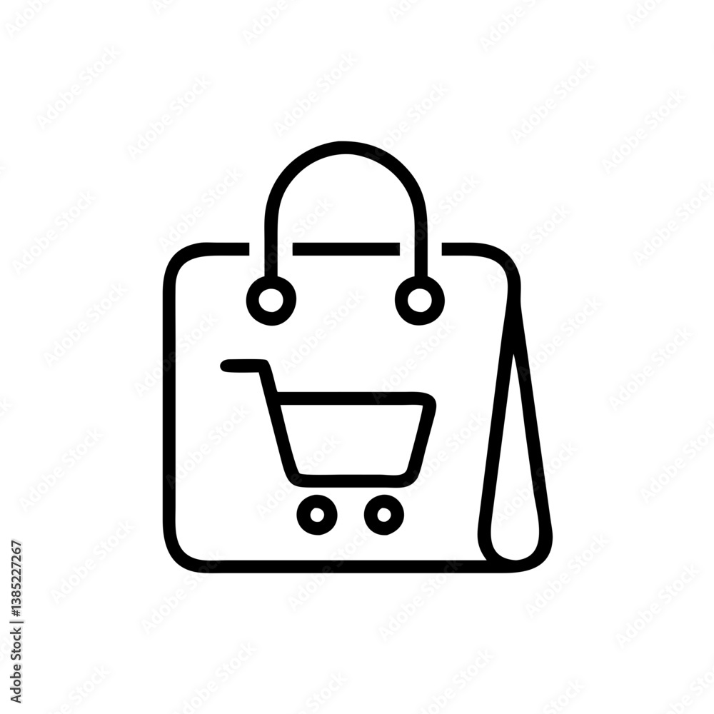 shopping icon flat vector shopping icon flat vector