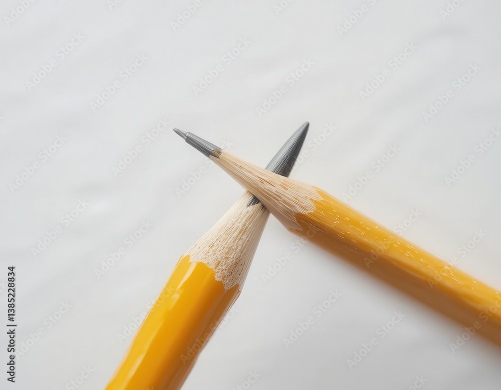 Naklejka premium Lead pencil isolated on white background.