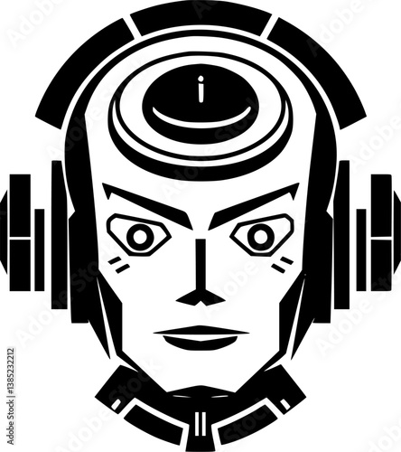 Robot - High Quality Vector Logo - Vector illustration ideal for T-shirt graphic
