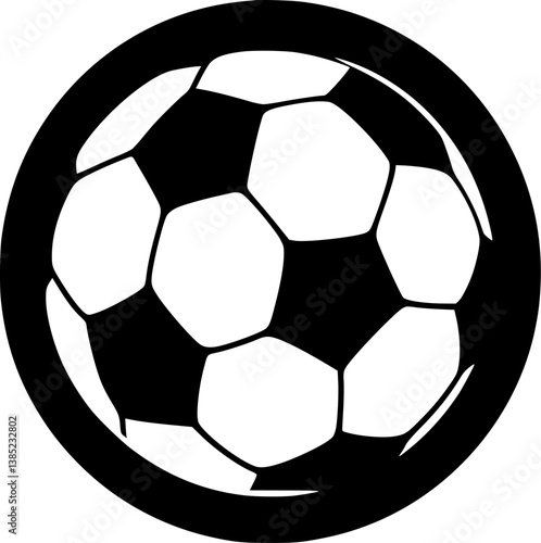 Football | Black and White Vector illustration