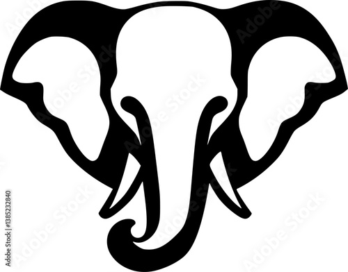 Elephant - Minimalist and Flat Logo - Vector illustration