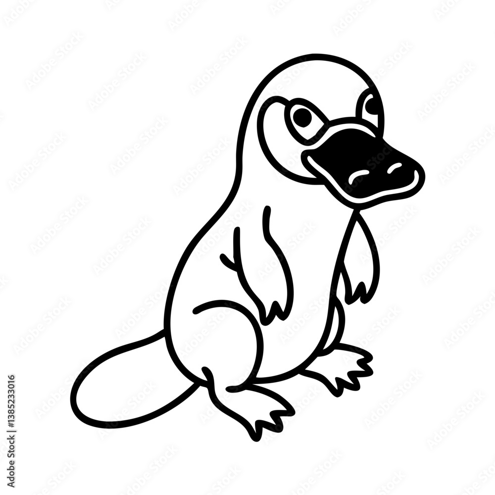 Cute cartoon platypus illustration vector drawing for kids educational resources and design projects use Cute cartoon platypus illustration vector drawing for kids educational resources and design projects use