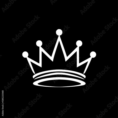 Crown - Minimalist and Flat Logo - Vector illustration