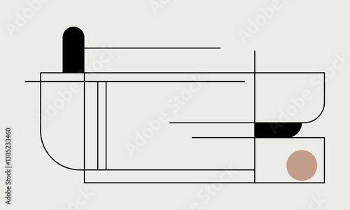 vector drawing of an old fashioned radio