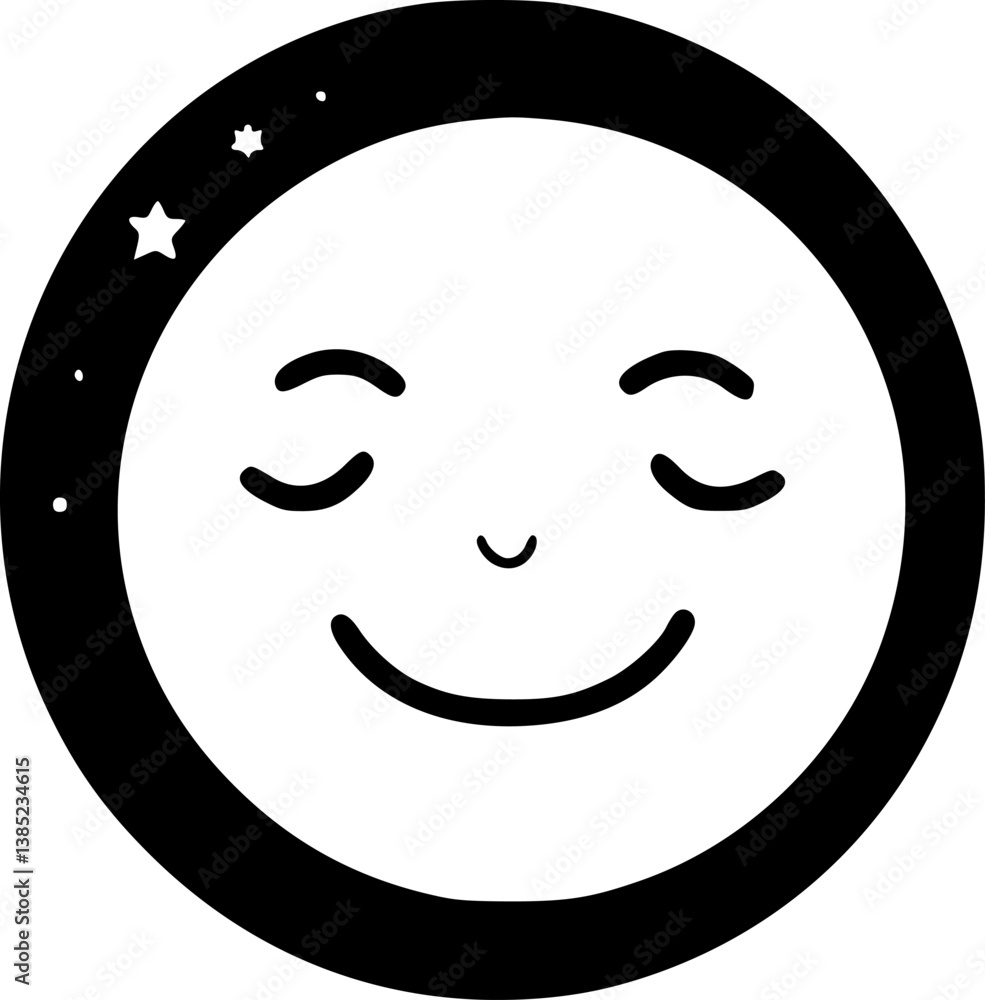 Moon - Minimalist and Flat Logo - Vector illustration Moon - Minimalist and Flat Logo - Vector illustration
