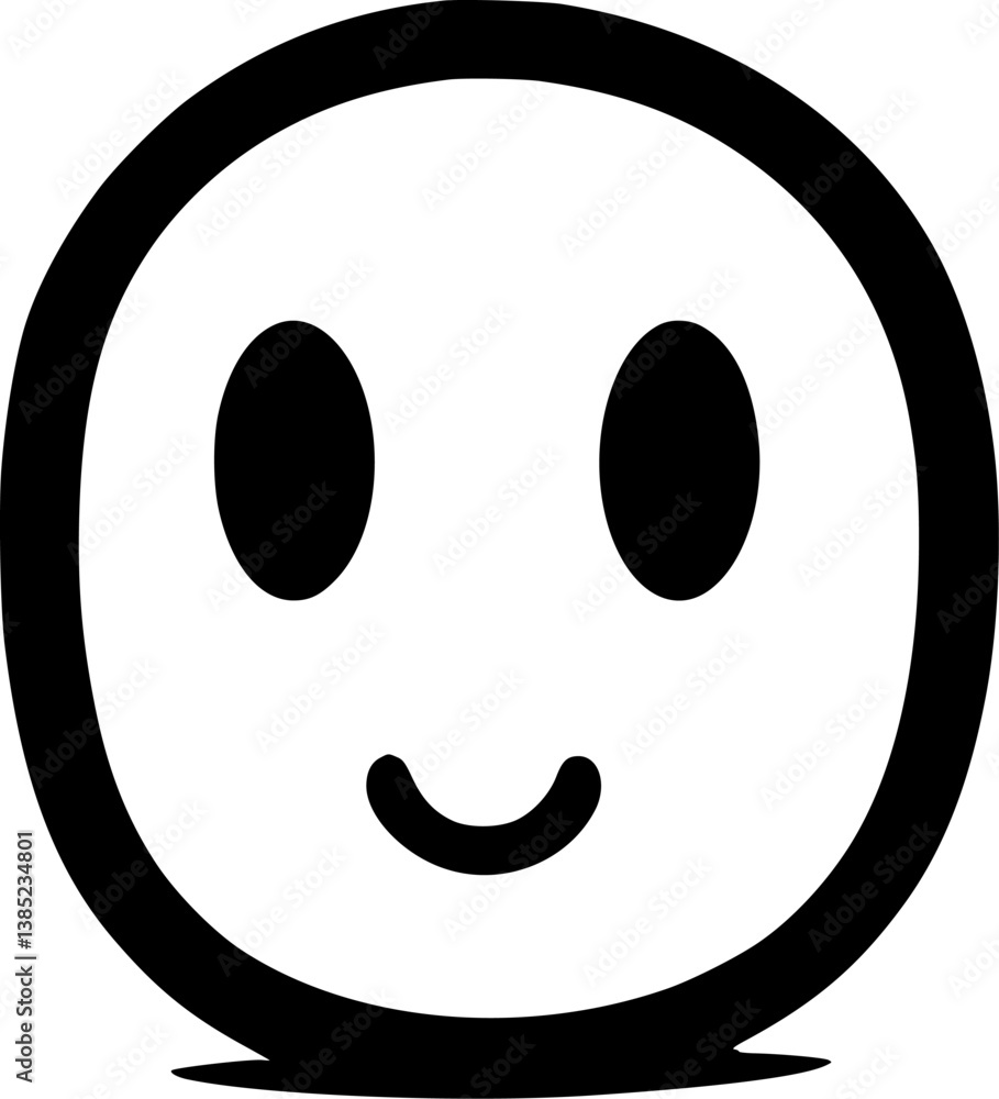 Fototapeta premium Smile | Minimalist and Simple Silhouette - Vector illustration