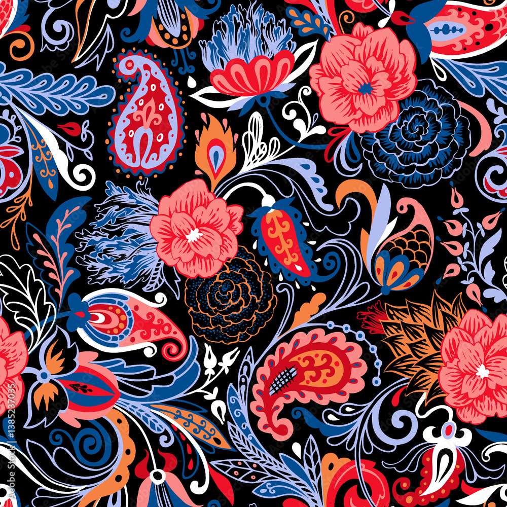 seamless floral pattern with flowers seamless floral pattern with flowers