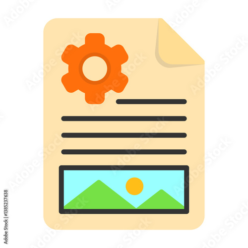Content management Flat Style Icon