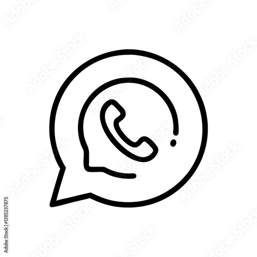 whatsapp icon flat vector
