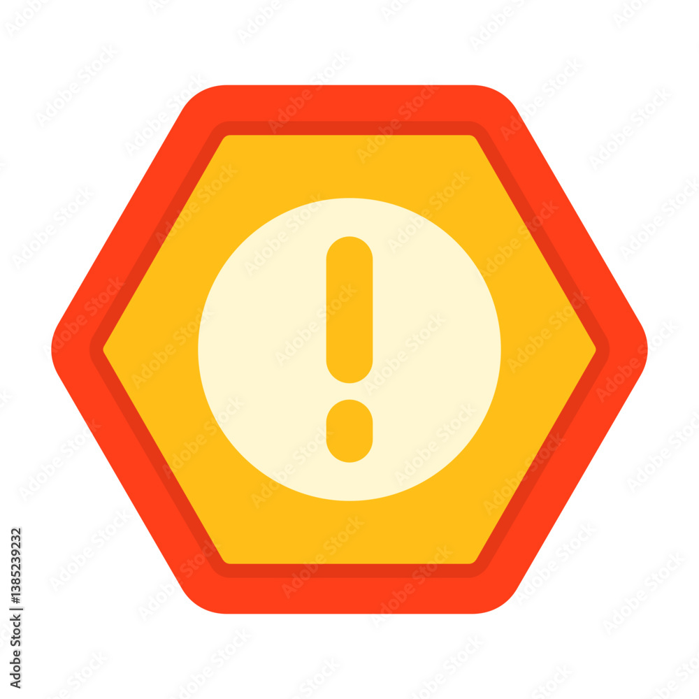 Exclamation mark Flat Style Icon Exclamation mark Flat Style Icon