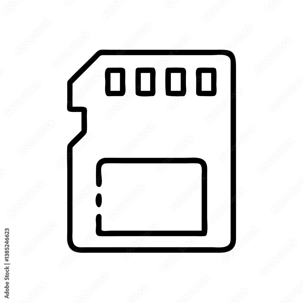 sd-card flat vector sd-card flat vector