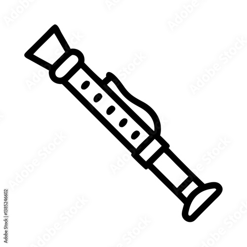 recorder flat vector