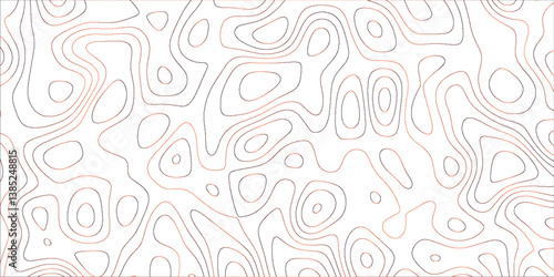 Creative abstract mapping illustration with elevation contour influence and flow

