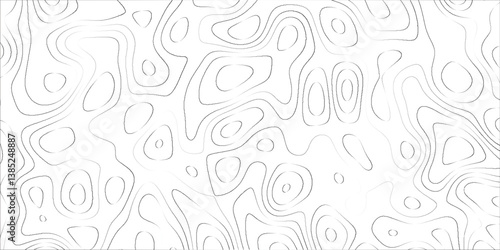 Creative abstract mapping illustration with elevation contour influence and flow

