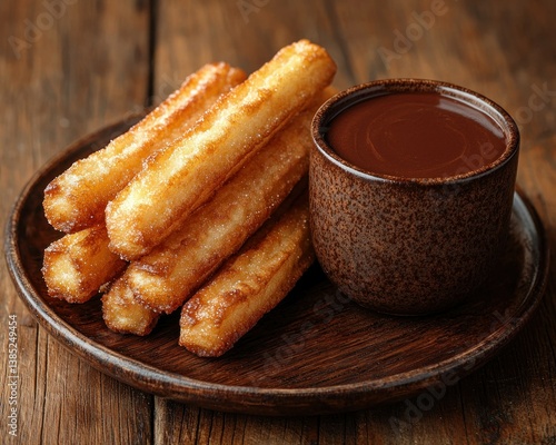 Delicious Churros with Rich Chocolate Sauce