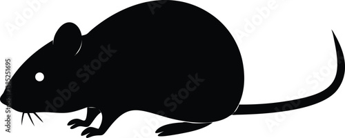 Black Rat Silhouette Rodent Wildlife Isolated