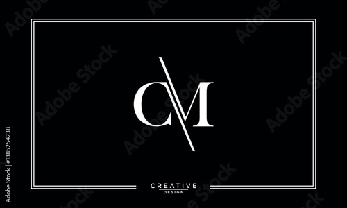 CM, MC, C, M, Abstract Letters Logo Monogram