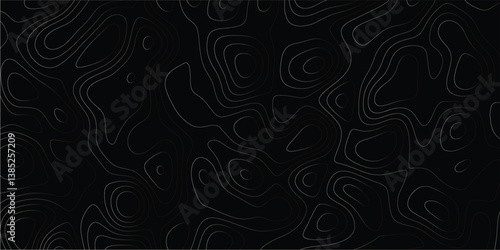 Artistic contour texture inspired by elevation data and smooth flowing lines

