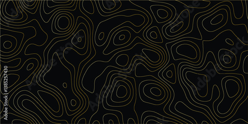 Artistic contour texture inspired by elevation data and smooth flowing lines

