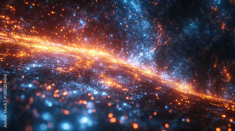Fototapeta premium Cosmic Dance: A Symphony of Celestial Lights