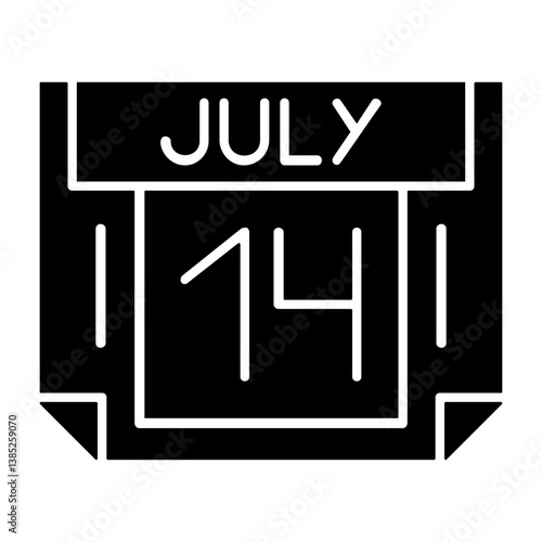14 July Solid Style Icon