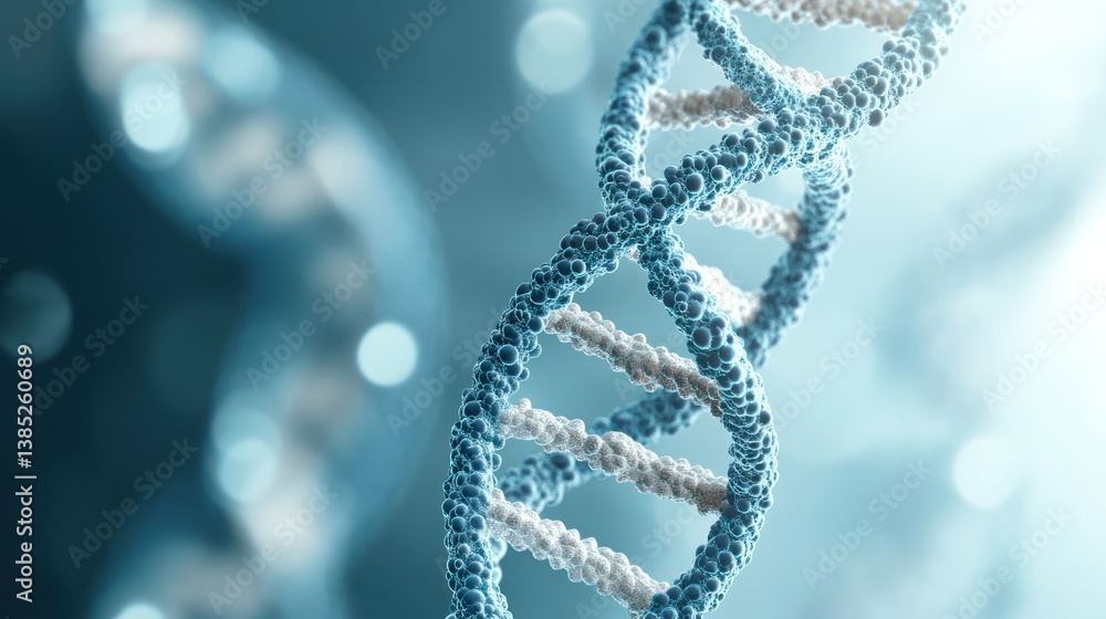3D DNA molecule, scientific illustration, abstract background, for education or medical use 3D DNA molecule, scientific illustration, abstract background, for education or medical use