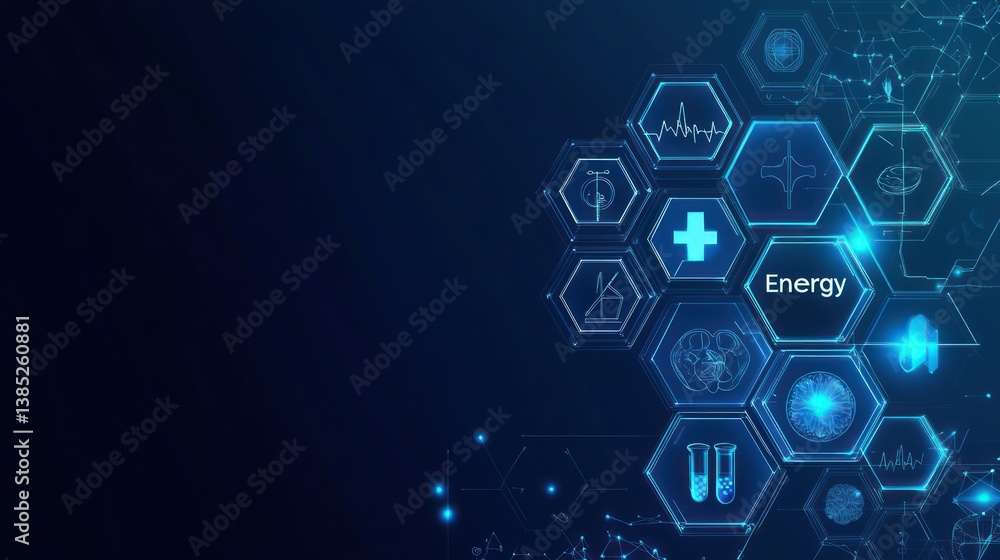Obraz premium Medical technology infographic, healthcare icons, futuristic concept