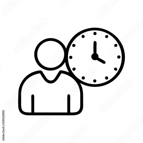 overtime flat vector