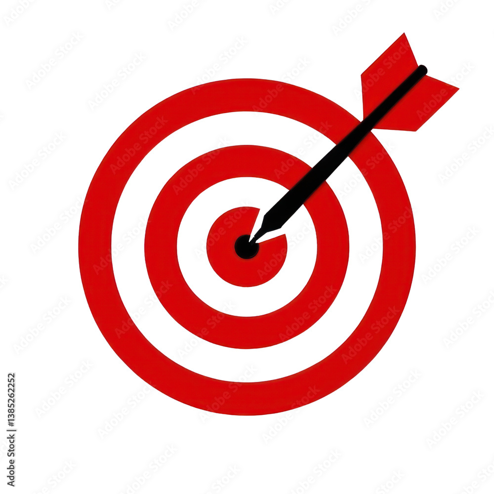 Red Arrow Aim To Business Target Goal Hit Success Center Accuracy Competition Symbol Or Strategy Dartboard And Winner Bullseye Archery Isolated On Transparent Background , Generative AI Red Arrow Aim To Business Target Goal Hit Success Center Accuracy Competition Symbol Or Strategy Dartboard And Winner Bullseye Archery Isolated On Transparent Background , Generative AI