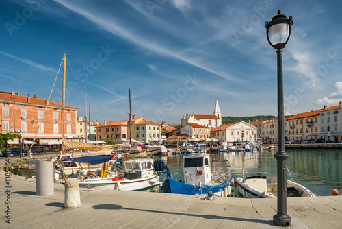 Obraz na płótnie Picturesque Izola town at Adriatic sea coast, Istria region, Slovenia. w salonie
