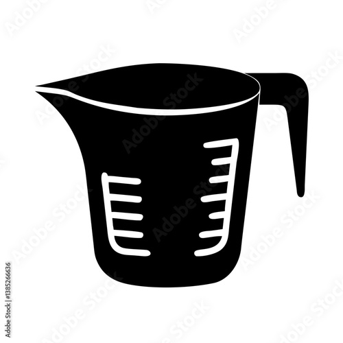 measuring cup icon, measuring cup silhouette vector illustration-simple silhouette illustration of measuring cup, perfect for measuring cup logos and icons