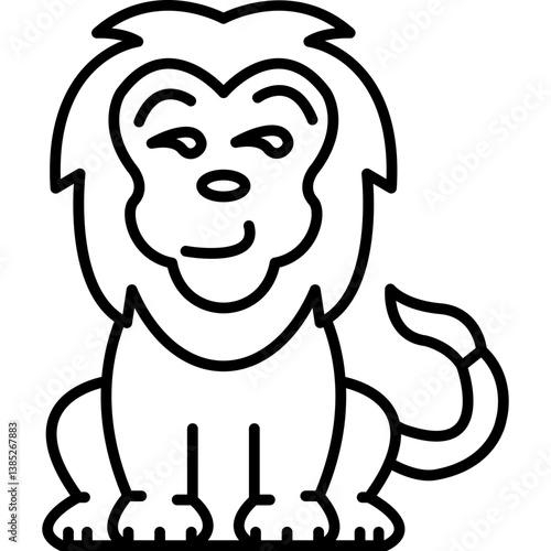 Lion Smirking Icon