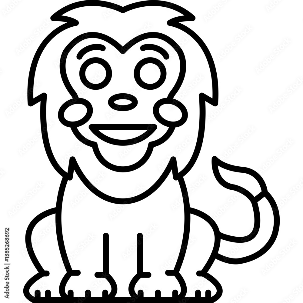 Obraz premium Lion Blush Icon