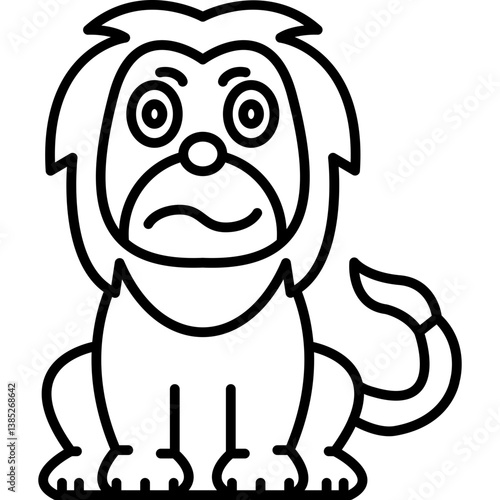 Lion Rolling Eyes Icon