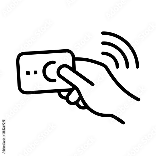 contactless flat vector