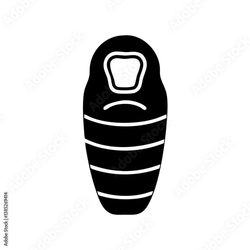 sleeping bag icon, sleeping bag silhouette vector illustration-simple silhouette illustration of sleeping bag, perfect for sleeping bag logos and icons