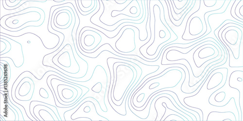 Seamless vector pattern inspired by topography and terrain contours in elegant linework

