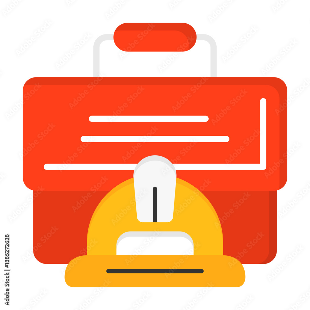 Obraz premium Briefcase Flat Style Icon