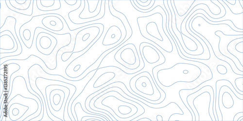 Seamless line art pattern with elevation influence and organic topographic style

