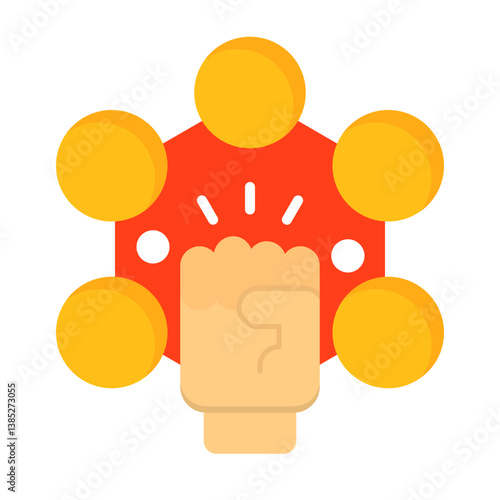 Worker Empowerment Flat Style Icon