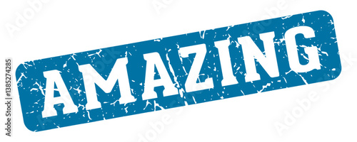 amazing rectangular sign. amazing stamp