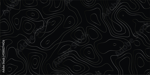 Decorative elevation pattern inspired by terrain maps and line art

