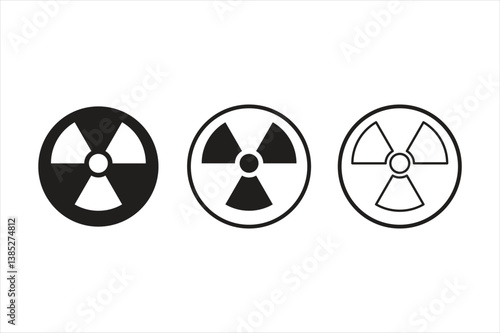 Radiation icon. Radiation icon set. Radiation icon outline. Vector illustration.