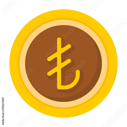 Turkish Lira Flat Icon
