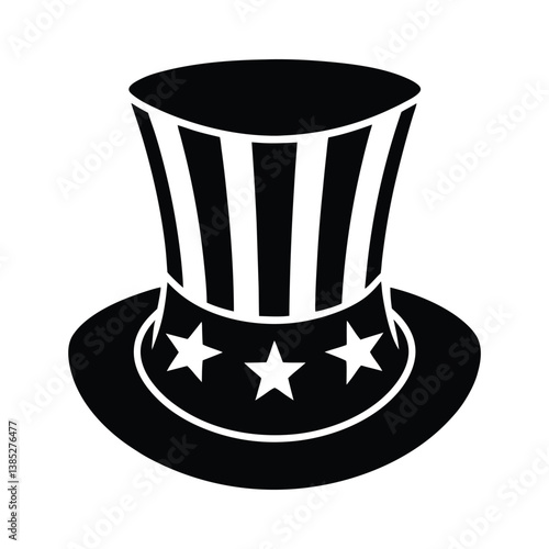 black hat with red ribbon