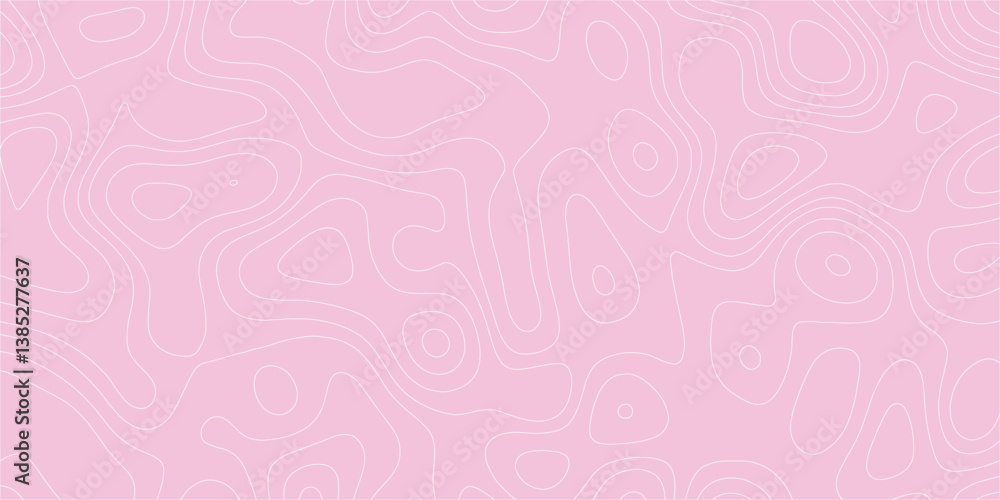 Stylized seamless elevation map with artistic contour lines and organic shapes

