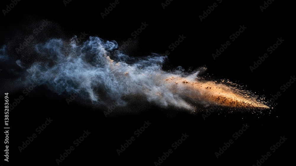 Explosion of colored powder on black background Explosion of colored powder on black background
