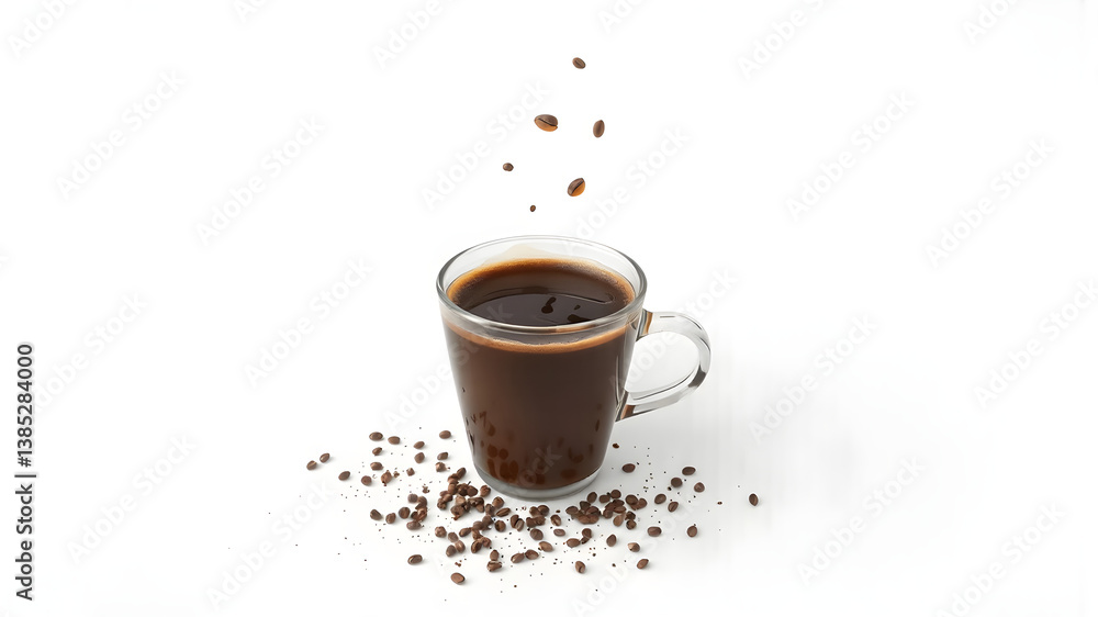 Obraz premium Coffee cup in the white background