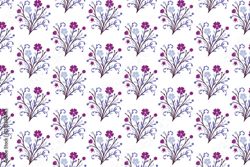 vector botanical pattern with stylized floral surface design in seamless repetition for eco wrapping and wallpaper

