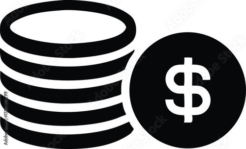 dollar symbol on black background